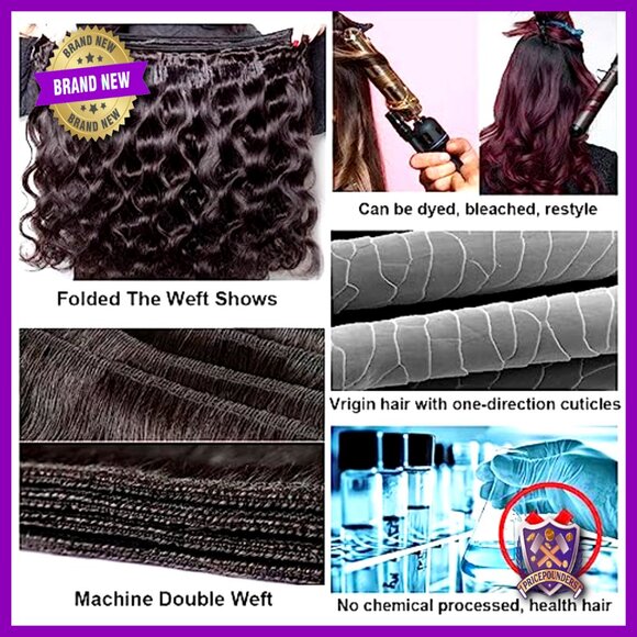 Brazilian Body Wave Hair Bundles with 5x5 Lace Closure, 100% Human Hair main image 4
